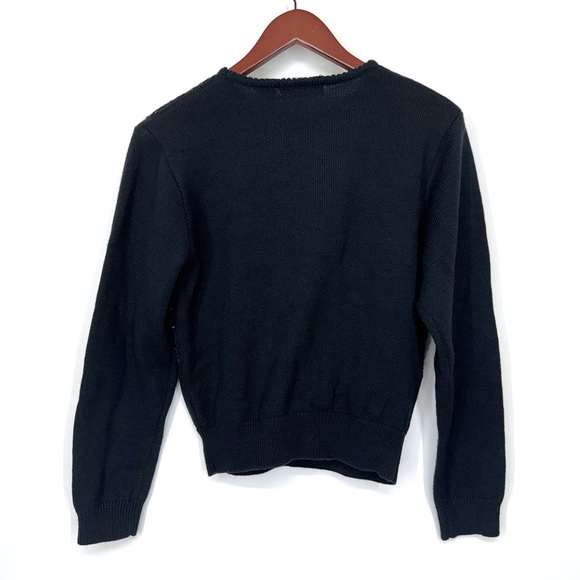 Vintage Liz Claiborne Collection Lambswool Blend Wimsy Iridescent Beaded Sweater - Picture 7 of 16